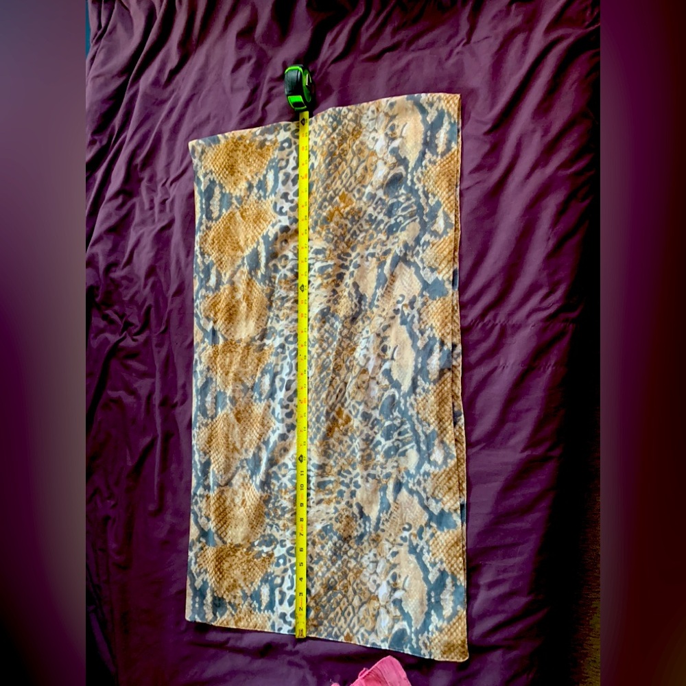 Tans and grays snake print scarf 
20” wide 
36” in 1/2 lengthwise 
Target brand?